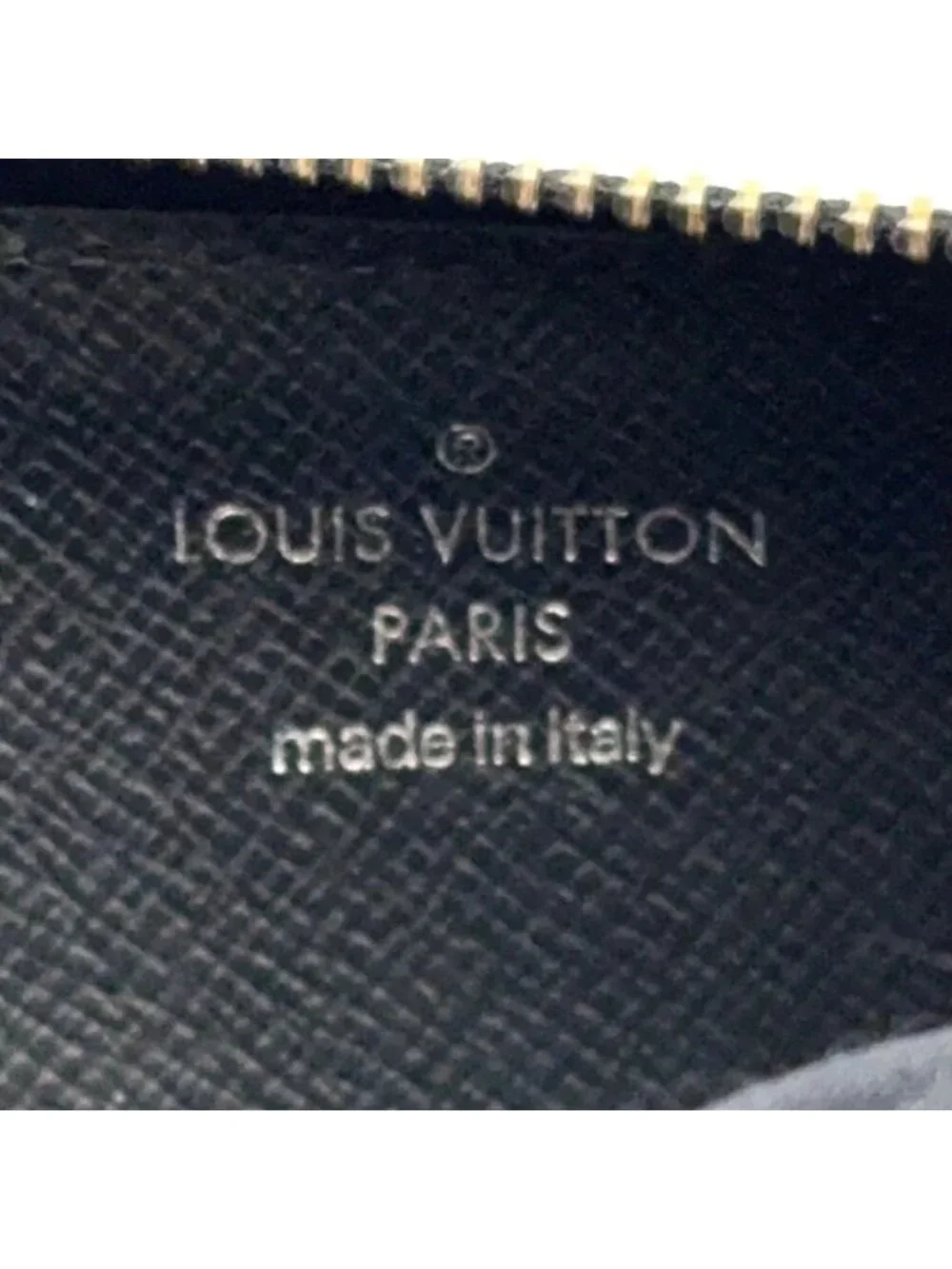 Louis Vuitton Coin Card Case Monogram Eclipse Enabled Leather Gray Black Purse